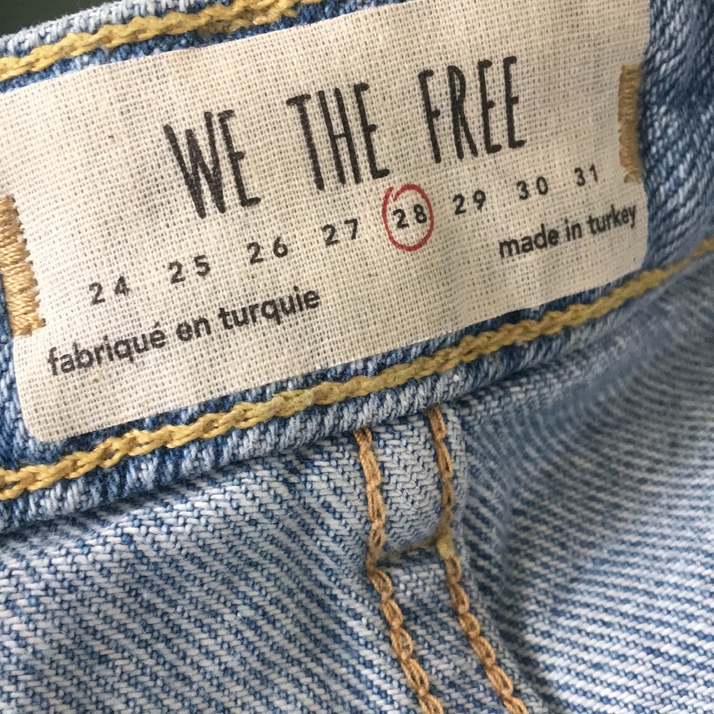 Free People denim front button a line jean skirt - Picture 8 of 8